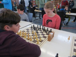 Hannah Zell gegen den späteren Sieger Jakob Gubariev